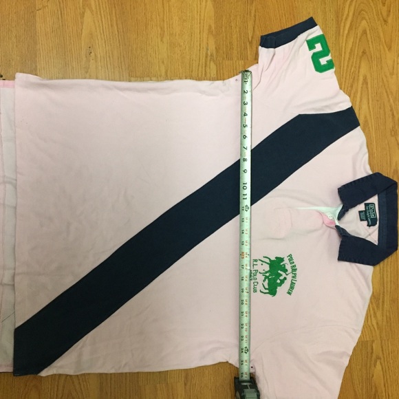 Men’s polo by Ralph Lauren size xl pink blue vntg - Picture 6 of 7